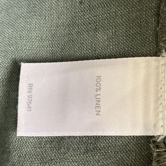 J Jill Love Linen Button Front Light Weight Vest Olive Green 100% Linen Sz Small - Picture 12 of 12